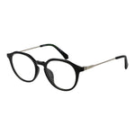 Polaroid Black Unisex Glasses Frame - Full-Rim Panto Style, Polyamide Material, Includes Branded Case, Size 49-13-145