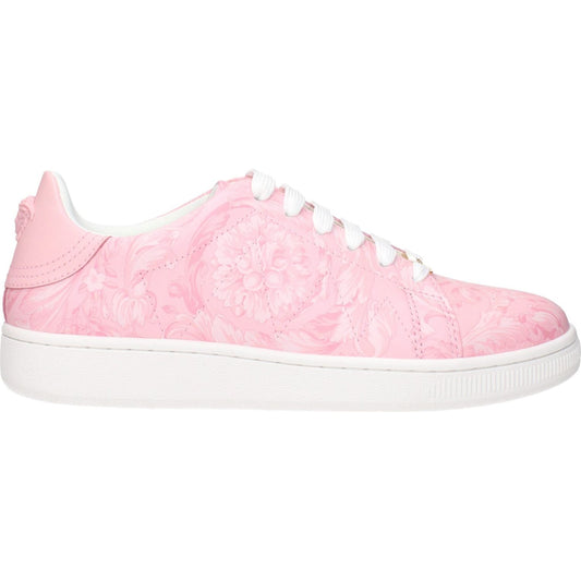 Versace Pink Leather Sneakers