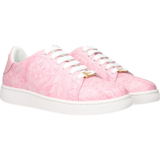 Versace Pink Leather Sneakers