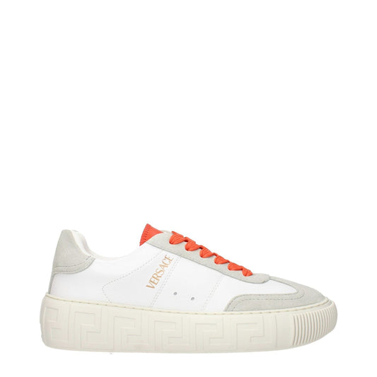 Versace White Leather Greca Sneakers VE-15247737880841-EU36/US6