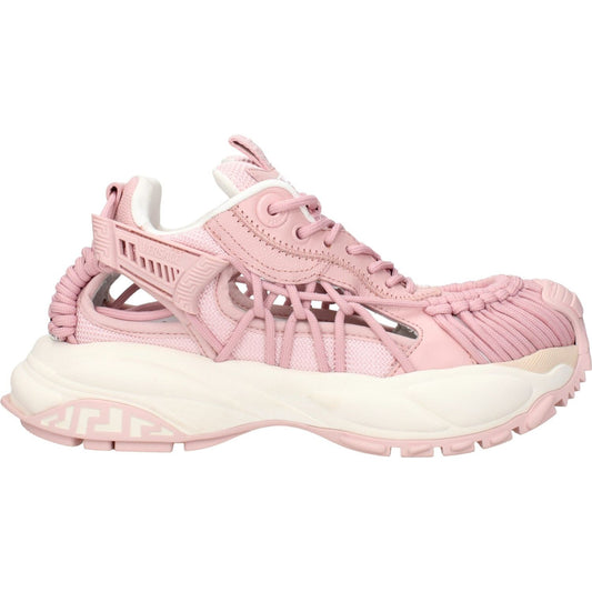 Versace Pink Leather Chunky Sneakers