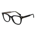 Polaroid Black Women Glasses Frame with full-rim black cellulose propionate, demo lenses, and branded case, size 49-20-145.
