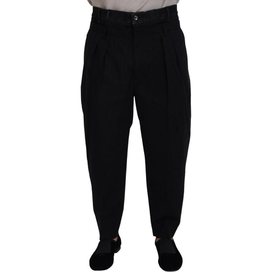 Dolce & Gabbana Black CottonStretch Loose DenimTrouser Jeans