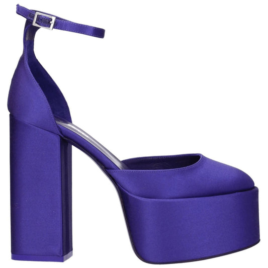 Paris Texas Purple Satin Platforms PA-8547250340105-EU36/US6