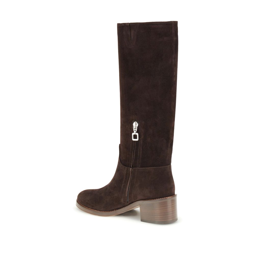Carel Paris Brown Leather High Heel Boots