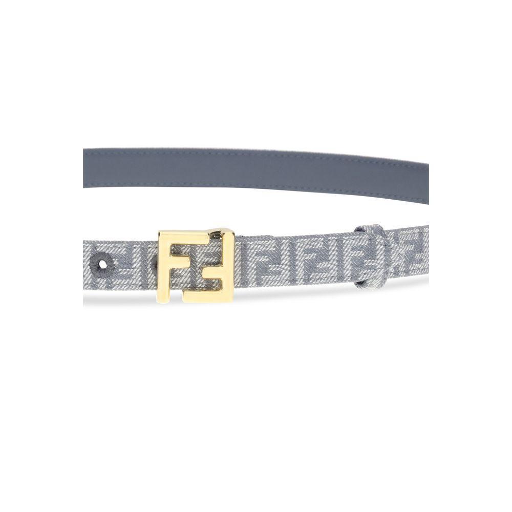 Fendi FF embroidered denim Belt FE-8C0648AV4QF199A-85 CM / 34 INCHES