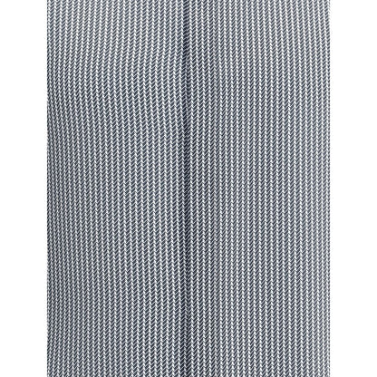 Close-up of Giorgio Armani Black Silk Pattern Shirt showcasing geometric design.