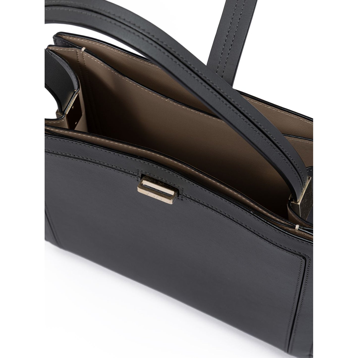 Giada Anthracite Leather Shoulder Bag