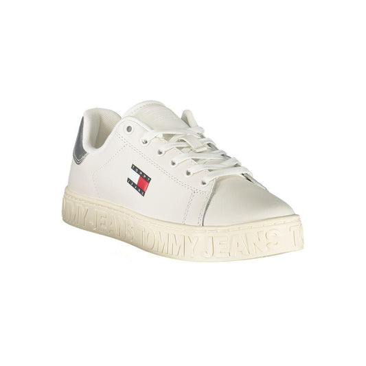 Tommy Hilfiger White Leather Women Sneaker TO-39398-EU36/US6