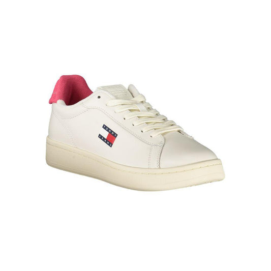 Tommy Hilfiger White Leather Women Sneaker TO-39399-EU36/US6
