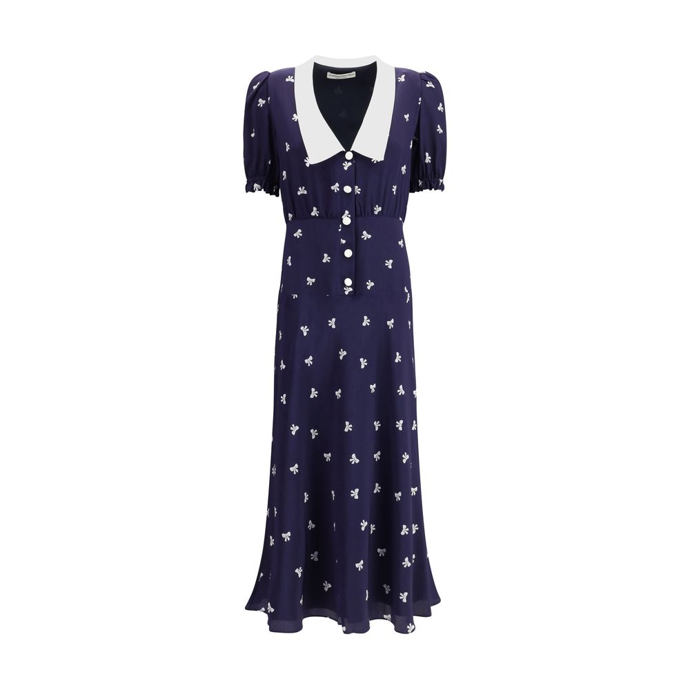 Alessandra Rich Blue Silk Casual Dress