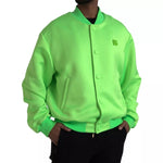 Dolce & Gabbana Neon Green Polyester Long Sleeves Men Bomber Jacket JKT3842-54