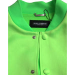 Dolce & Gabbana Neon Green Polyester Long Sleeves Men Bomber Jacket JKT3842-54