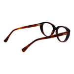 Max Mara Brown Women Glasses Frame in acetate with full-rim cat eye style, featuring brown color and demo lenses. Size: 53-17-135.