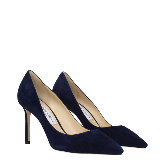 Jimmy Choo Blue Leather High Heel Pumps JI-15268618764553-EU39/US9