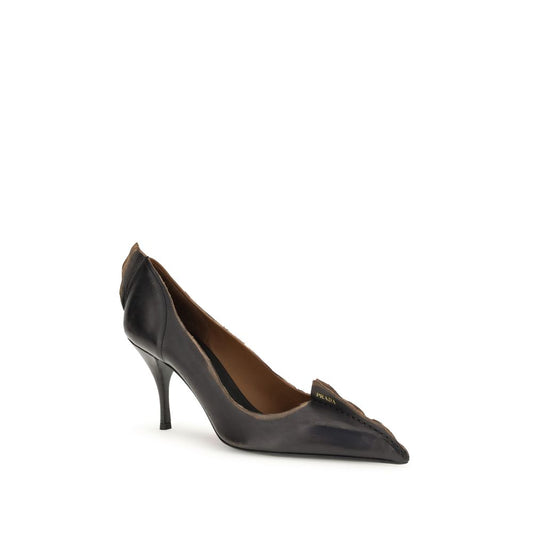Prada Leather Pumps PR-1I194OFA085V69F0Y71-EU37/US7
