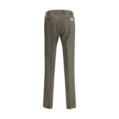 Germano Brown Fleece Wool Casual Pants