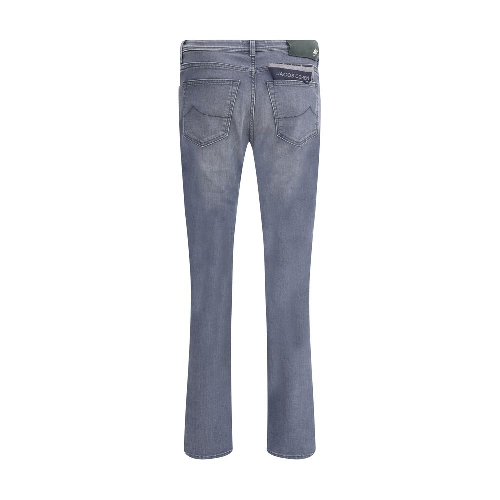 Jacob Cohen Gray Cotton Slim Fit Jeans