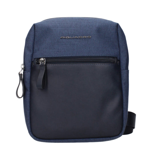 Piquadro Blue Fabric Crossbody Bag 1728,75667636384,Bags,Blue,Crossbody Bags - Bags,Men,New with tags,Piquadro