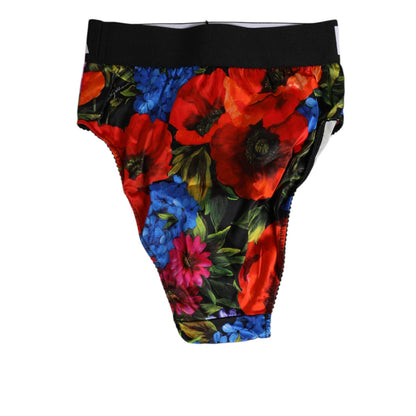 Dolce & Gabbana Multicolor Floral Print High Waist Panty Underwear