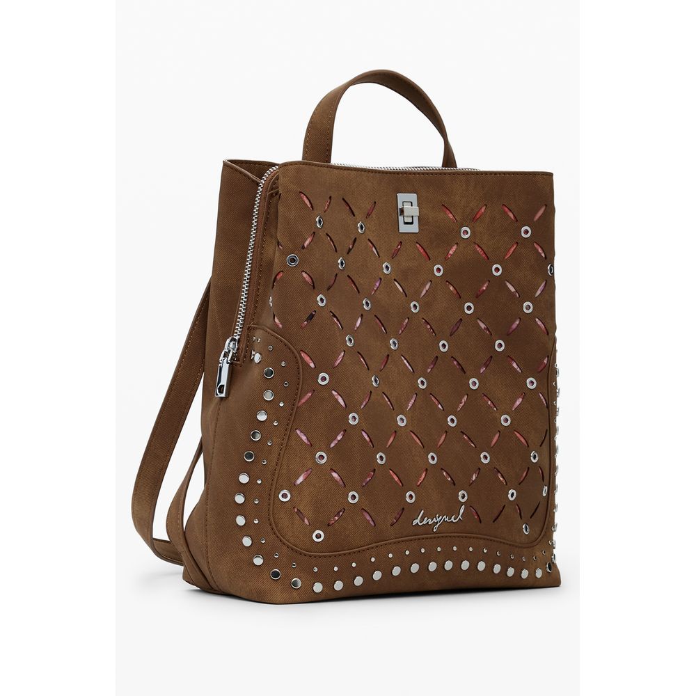Desigual Brown Polyethylene Women Backpack