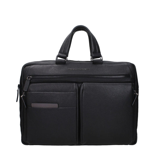 Piquadro Black Leather Business And Laptop Bag 1728,75667636384,Bags,Black,Business & Laptop Bags - Bags,Men,New with tags,Piquadro