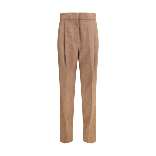 Fabiana Filippi Beige Fleece Wool Dress Pants