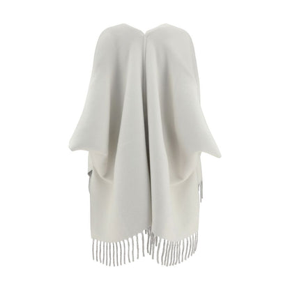 Brunello Cucinelli Gray Wool Poncho