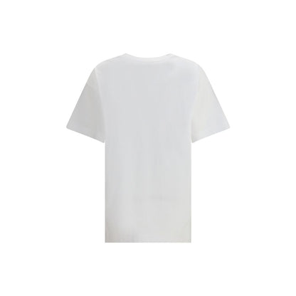 Back view of Givenchy White Cotton T-Shirt showing simple design and soft fabric, suitable for casual and stylish wear, featuring a "GIVENCHY Tape 3D" print.