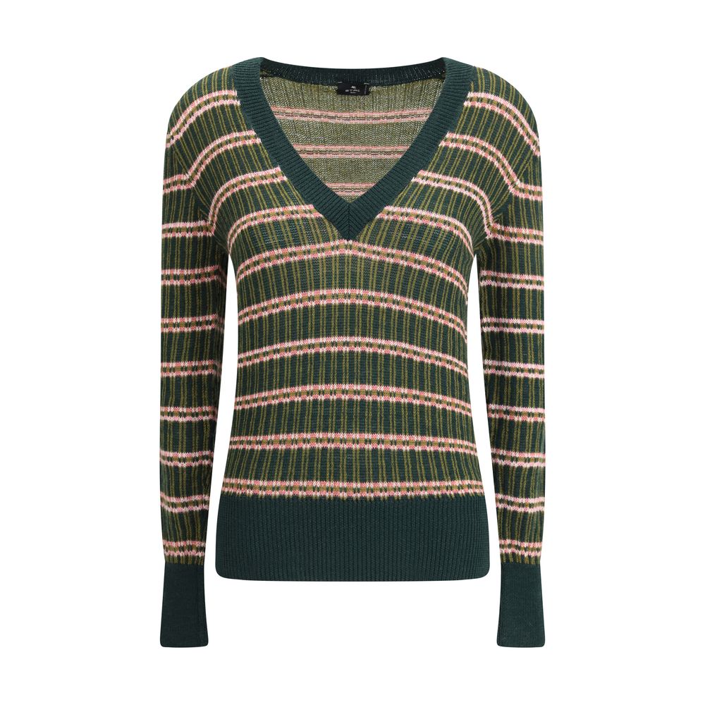 Etro Green Wool Sweatshirt
