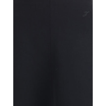 Jacquemus Black Cotton Midi Skirt with flared silhouette and concealed zip, ideal for seasonal elegance and feminine style.