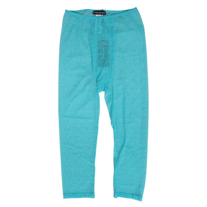 Dolce & Gabbana Light Blue Logo Lace Tight Midi Trouser  Underwear