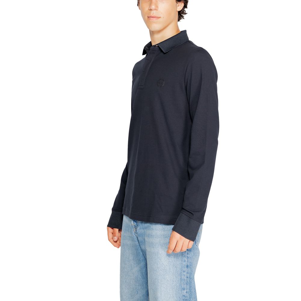Armani Exchange Blue Cotton Long Sleeve T-Shirt