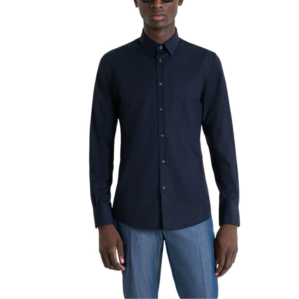 Antony Morato Blue Cotton Dress Shirt