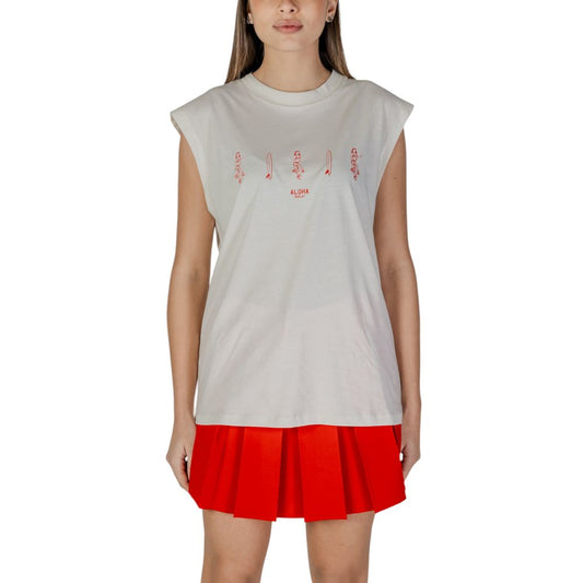 Replay Cream Cotton Tank Tops 1728,71956299936,Clothing,Cream,IT44|L,New with tags,Replay,T-Shirts - Clothing,Tank Tops - T-Shirts - Clothing,Women
