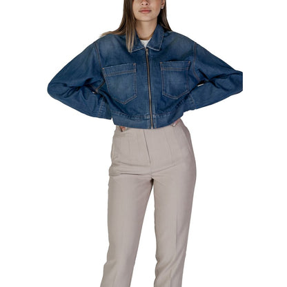 Replay Blue Cotton Denim Jacket