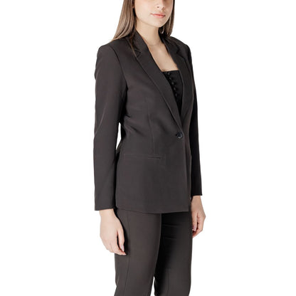 ICHI Black Polyester Blazer