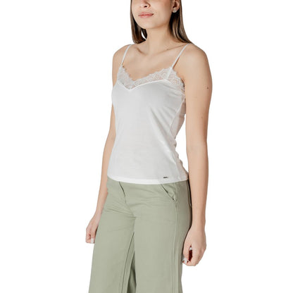 Morgan De Toi White Modal Tank Tops