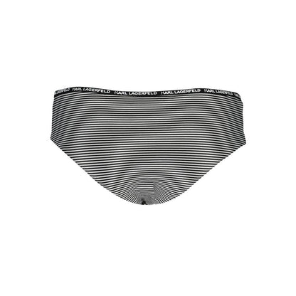 Karl Lagerfeld Black Elastane Swimwear