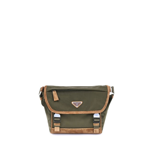 Prada Bicolor Recycled Polyamide Shoulder Bag