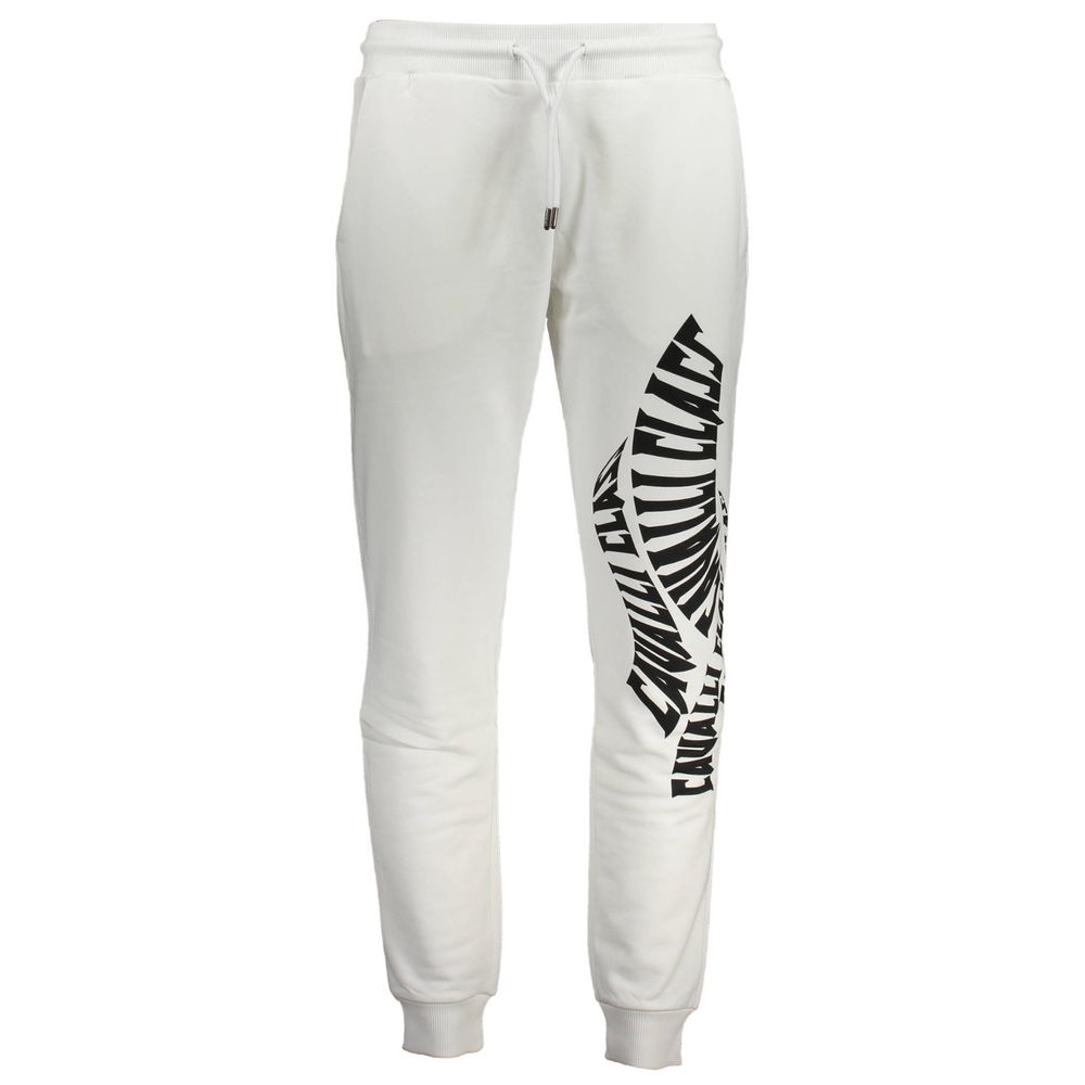 Cavalli Class Bianco Cotton Men's Sweatpant