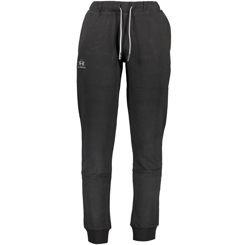 La Martina Black Cotton Pant