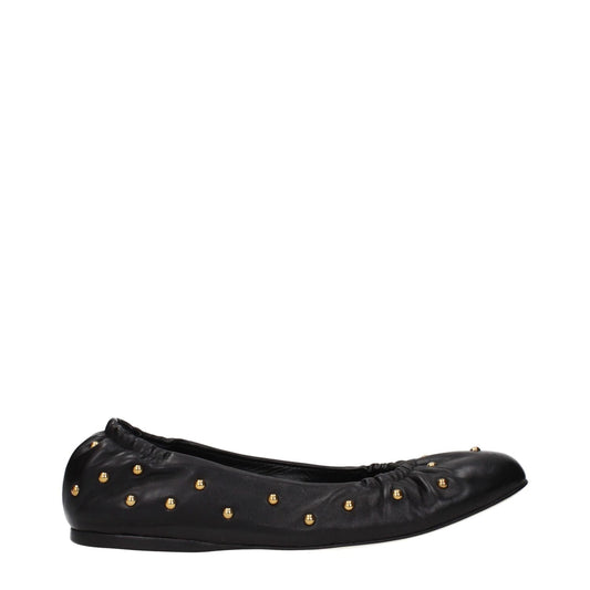 Chloé Black Leather Ballet Flats