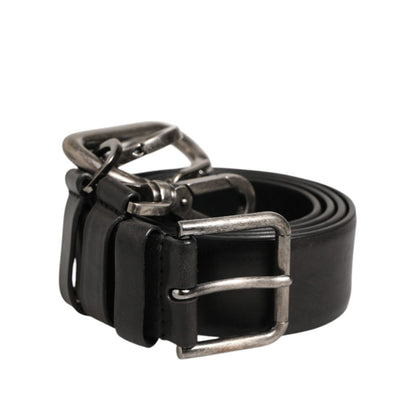 Dolce & Gabbana Black Key Ring Clip Attachments Buckle Belt