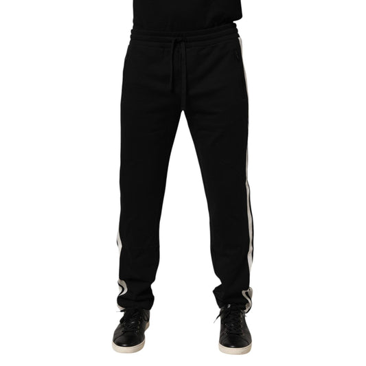 Dolce & Gabbana Black Cotton Jogger Sweatpants Trouser Pants