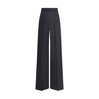 Max Mara Black Fleece Wool Casual Pants