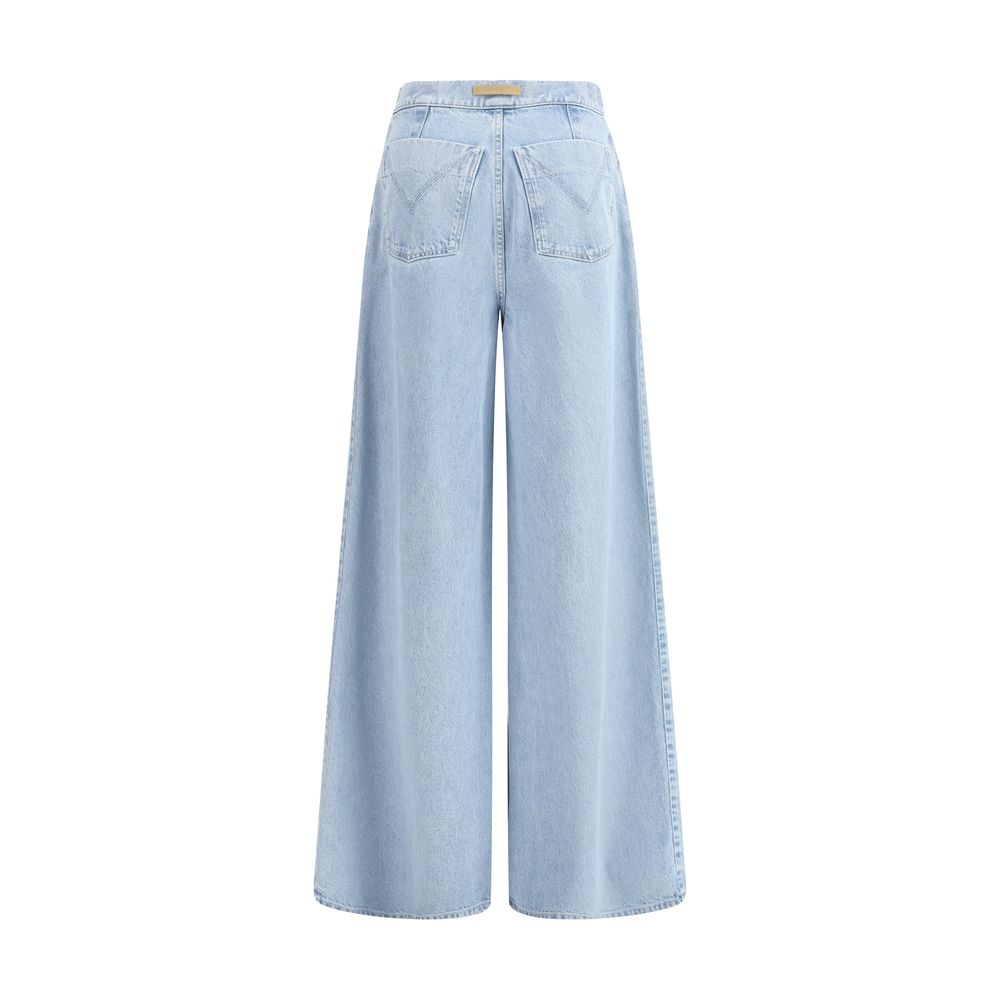 Max Mara Light Blue Cotton Jeans Denim