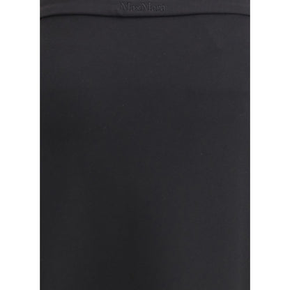 Max Mara Black Viscose Long Skirt