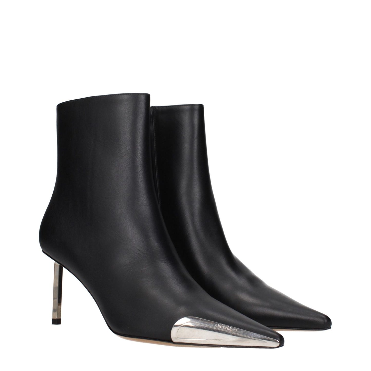 Off-White Black Leather Ankle Boots 1728,75667636384,Ankle - Boots - Shoes,Black,Boots - Shoes,EU36/US6,EU37/US7,EU39/US9,New with tags,Off-White,Shoes,Women