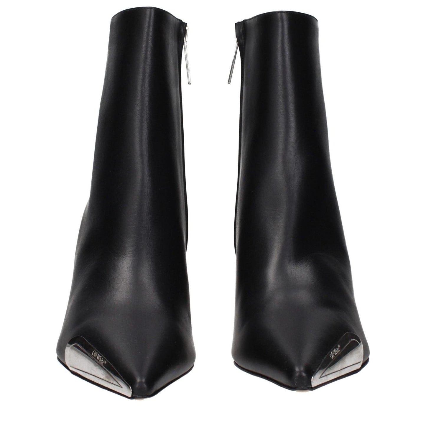 Off-White Black Leather Ankle Boots 1728,75667636384,Ankle - Boots - Shoes,Black,Boots - Shoes,EU36/US6,EU37/US7,EU39/US9,New with tags,Off-White,Shoes,Women